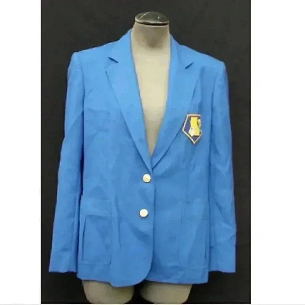 Vtg Blue Academy Award Career Apparel Los Angeles Women's 6 Blazer Jacket Oscars